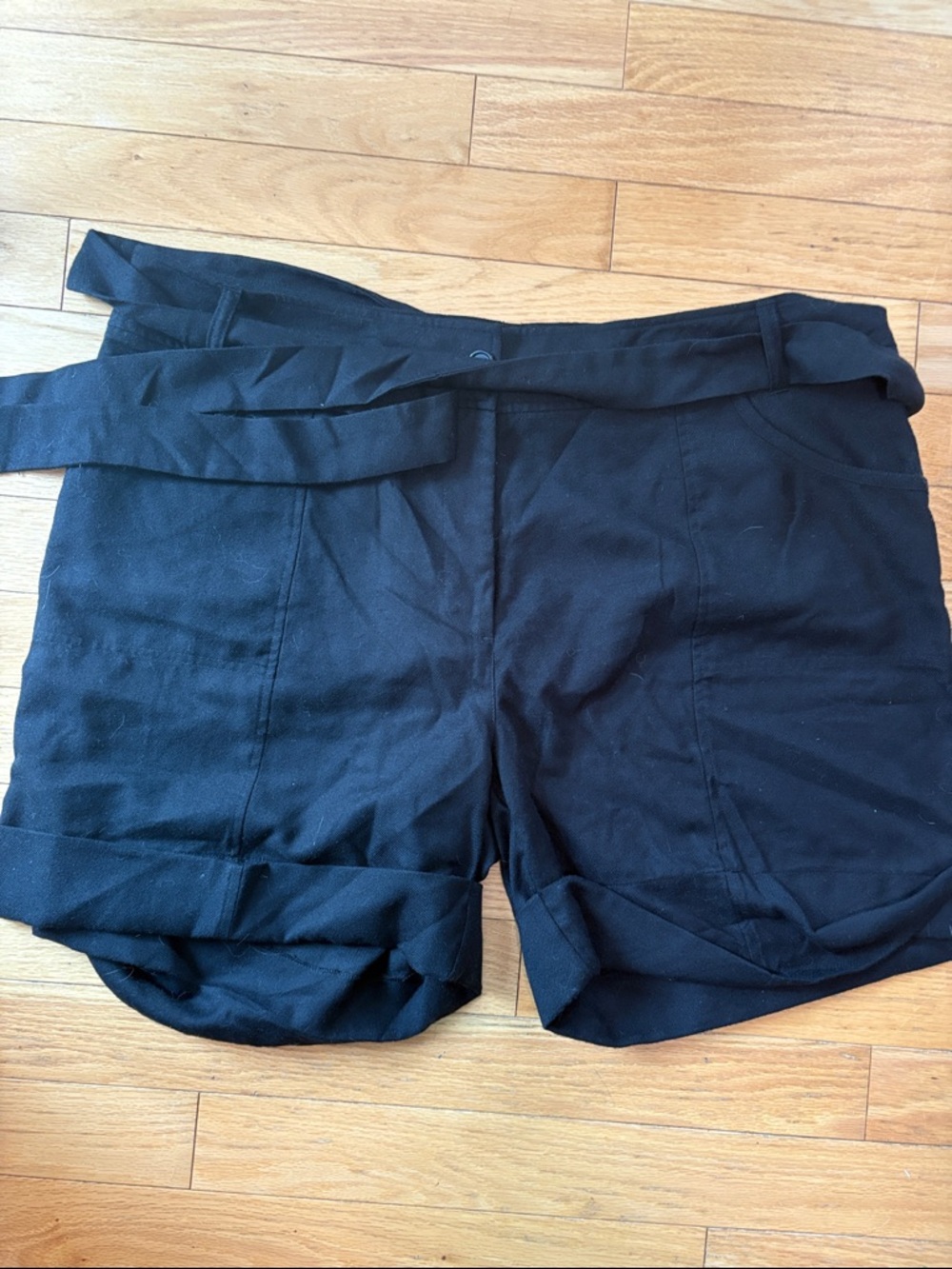Kim Parrish collection High-Waist Belted Casual Shorts